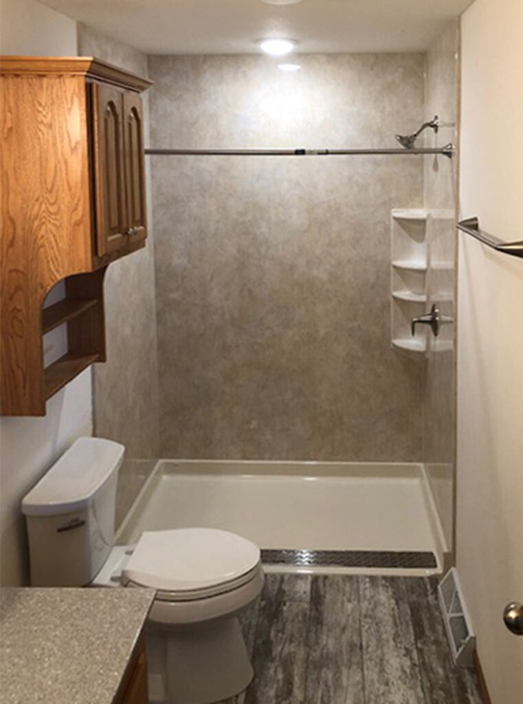 Image of barrier free shower by Bath Fixer of La Crosse.